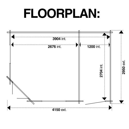 Victoria log cabin floor plan