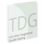 4mm toughened double glazing